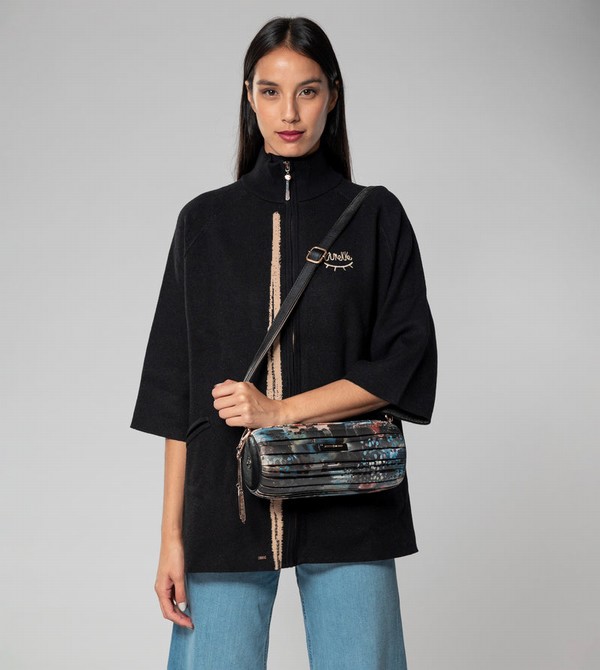 Anekke Shōen Palette Pleated Cylindrical Umhängetasche | 4895-HPVCM