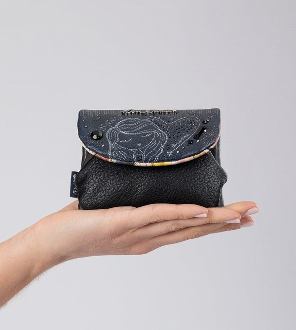 Anekke Studio Navy Blue Coin With Flap Geldbörse | 4259-AWSPD
