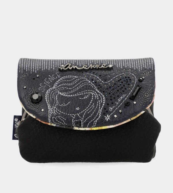Anekke Studio Navy Blue Coin With Flap Geldbörse | 4259-AWSPD