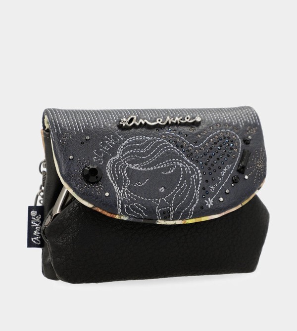 Anekke Studio Navy Blue Coin With Flap Geldbörse | 4259-AWSPD