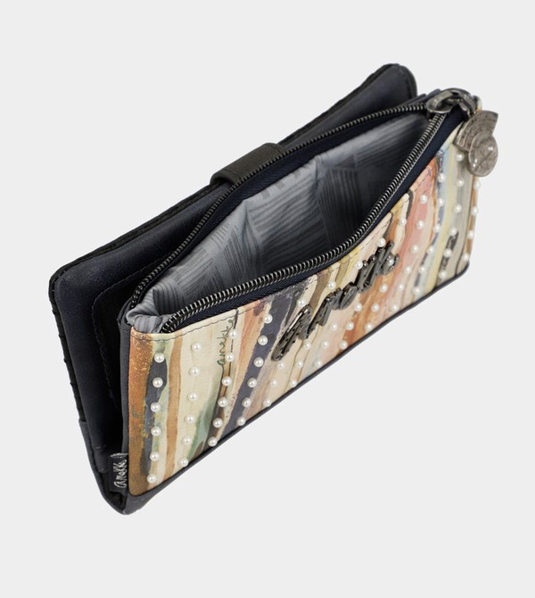 Anekke Studio Navy Blue Flexible Large Rfid Geldbörse | 3014-RZWTY