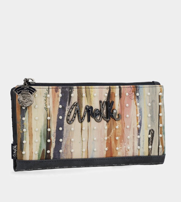 Anekke Studio Navy Blue Flexible Large Rfid Geldbörse | 3014-RZWTY