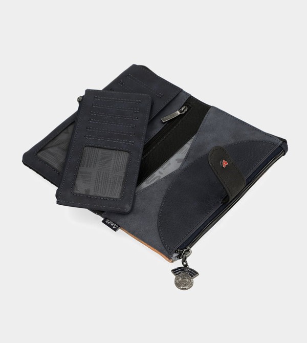 Anekke Studio Navy Blue Flexible Large Rfid Geldbörse | 3014-RZWTY
