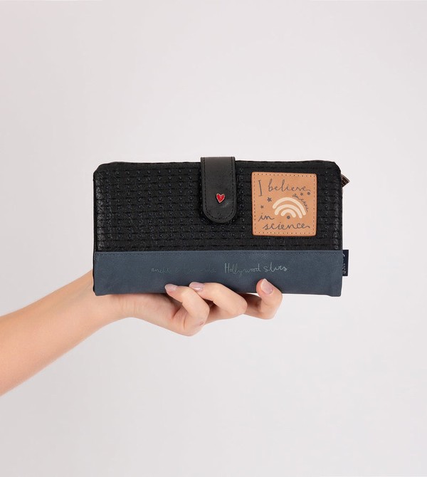 Anekke Studio Navy Blue Flexible Large Rfid Geldbörse | 3014-RZWTY