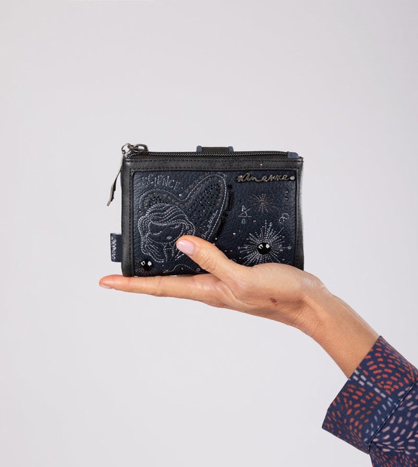 Anekke Studio Navy Blue Flexible Medium Rfid Geldbörse | 6097-TKZDA