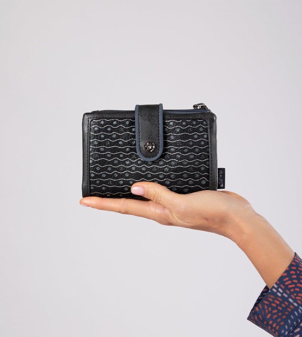 Anekke Studio Navy Blue Flexible Medium Rfid Geldbörse | 6097-TKZDA