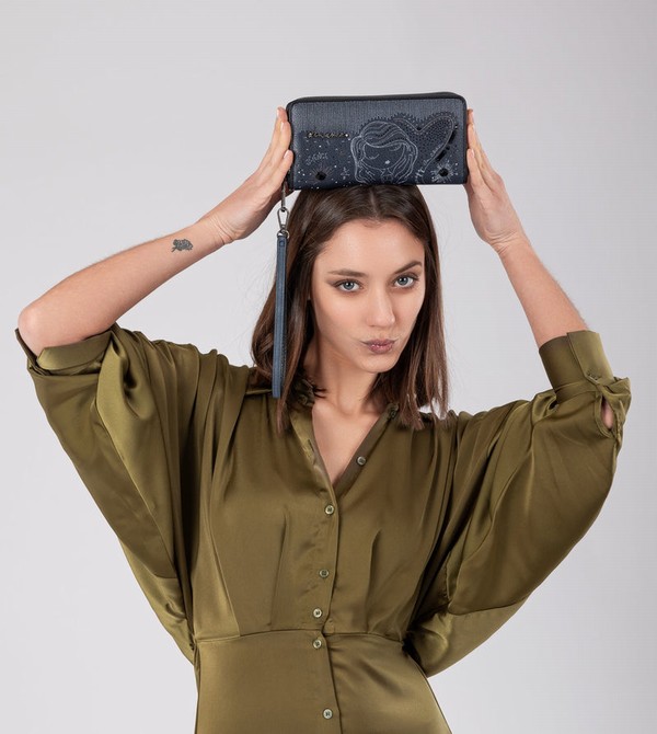 Anekke Studio Navy Blue Large Rfid Geldbörse | 5290-TCFOQ