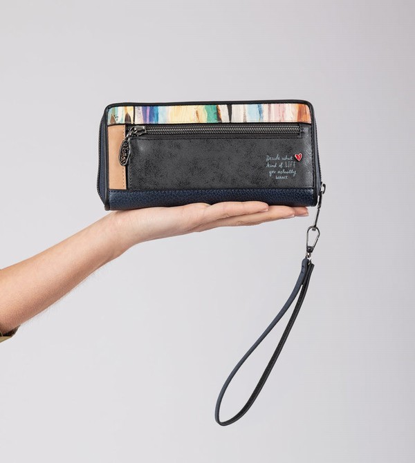 Anekke Studio Navy Blue Large Rfid Geldbörse | 5290-TCFOQ