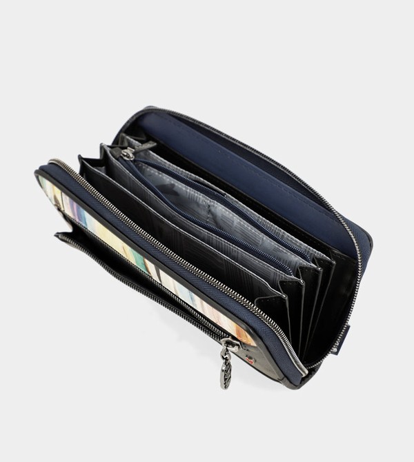 Anekke Studio Navy Blue Large Rfid Geldbörse | 5290-TCFOQ