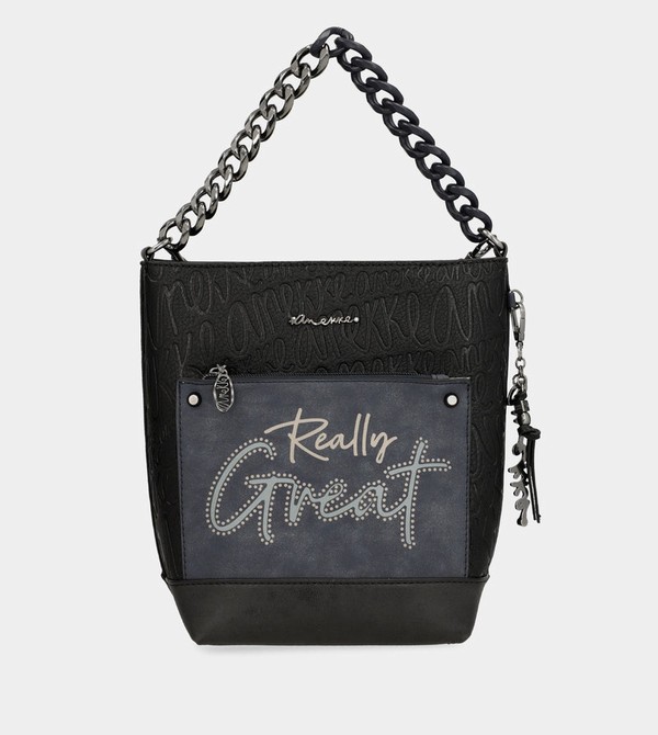 Anekke Studio Navy Blue Medium Schultertasche | 9103-GTMVN