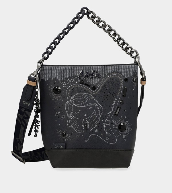 Anekke Studio Navy Blue Medium Schultertasche | 9103-GTMVN