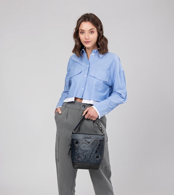 Anekke Studio Navy Blue Medium Umhängetasche | 1067-LEZXI