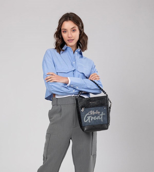 Anekke Studio Navy Blue Medium Umhängetasche | 1067-LEZXI