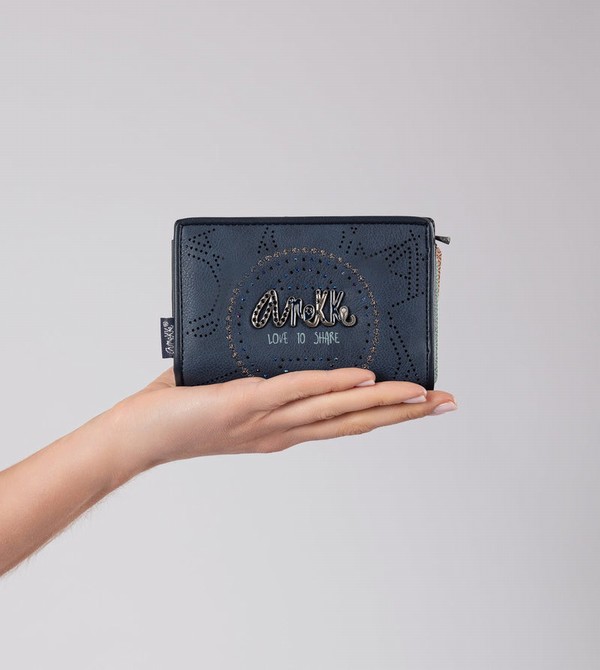 Anekke Studio Navy Blue Small Rfid Geldbörse | 8726-LQYKV