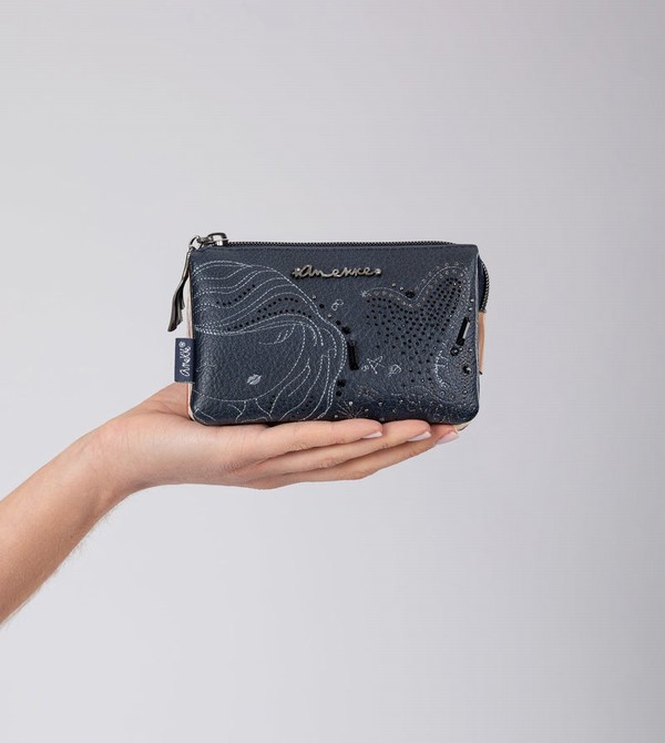 Anekke Studio Navy Blue Triple Coin Geldbörse | 5498-MPKYN