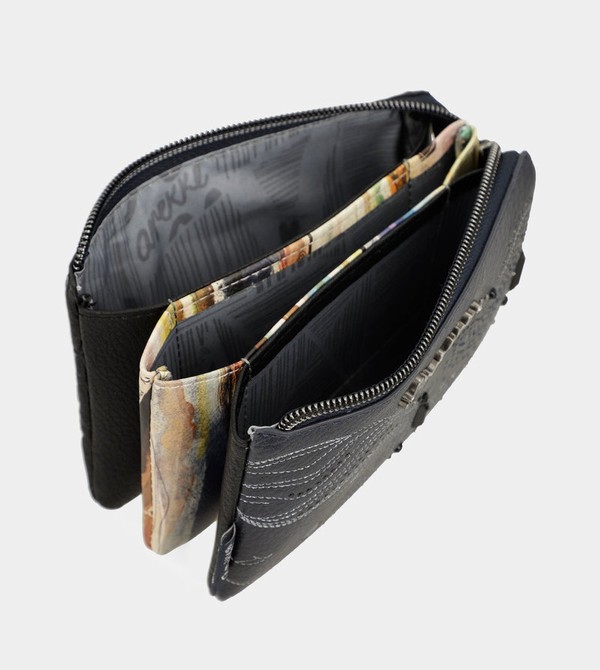 Anekke Studio Navy Blue Triple Coin Geldbörse | 5498-MPKYN