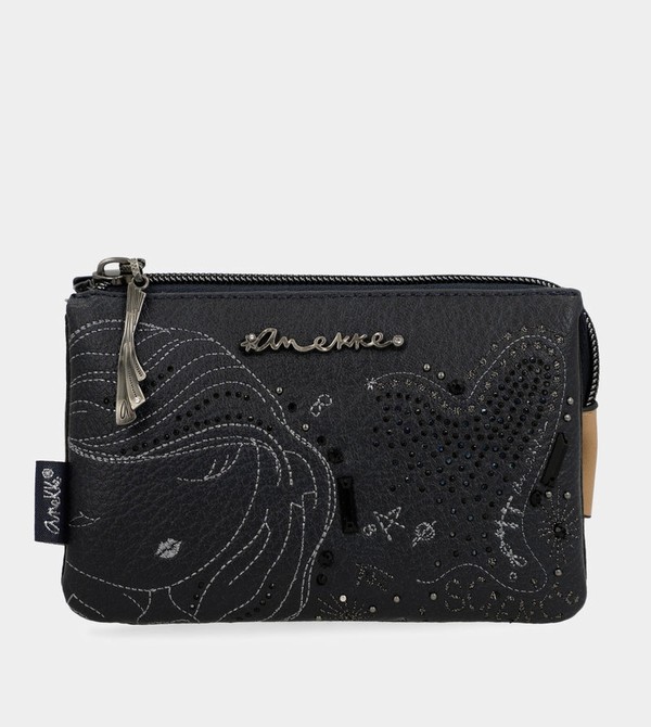 Anekke Studio Navy Blue Triple Coin Geldbörse | 5498-MPKYN