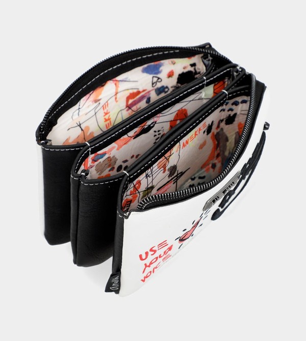 Anekke White Triple Compartment Energy Geldbörse | 0524-SKIME