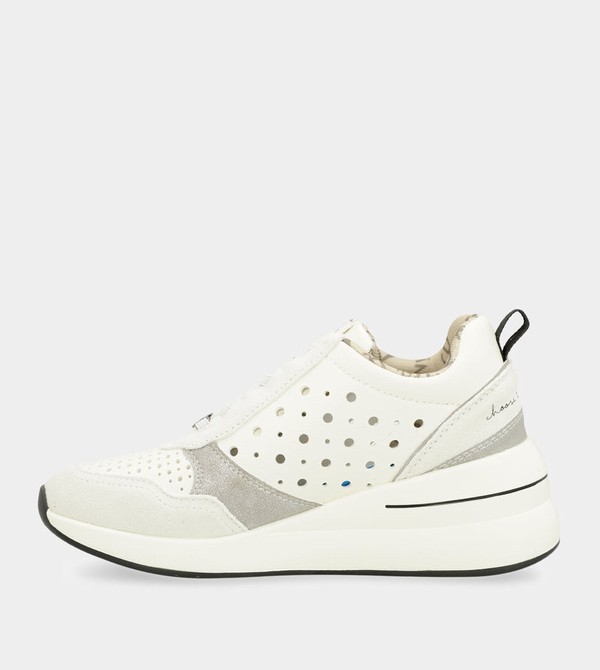 Anekke White Wedge With Polka Dots Schuhe | 8620-NJPVS