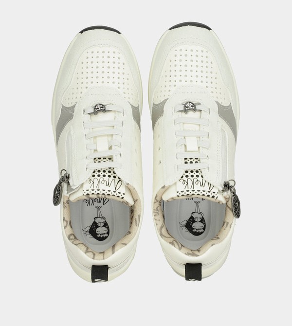 Anekke White Wedge With Polka Dots Schuhe | 8620-NJPVS