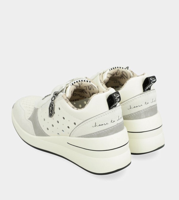 Anekke White Wedge With Polka Dots Schuhe | 8620-NJPVS
