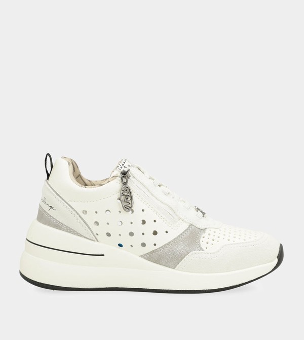 Anekke White Wedge With Polka Dots Schuhe | 8620-NJPVS